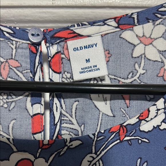 Old Navy Floral Sleeveless Blue Dress - Picture 2 of 9